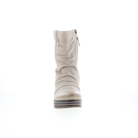 Miz Mooz Zone M50208-101-6477 Womens Gray Leather Zipper Casual Dress Boots