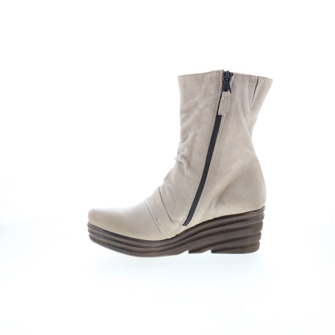 Miz Mooz Zone M50208-101-6477 Womens Gray Leather Zipper Casual Dress Boots