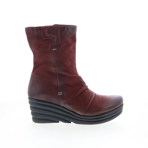 Miz Mooz Zone M50208-103-6345 Womens Burgundy Leather Casual Dress Boots