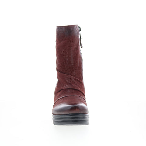 Miz Mooz Zone M50208-103-6345 Womens Burgundy Leather Casual Dress Boots