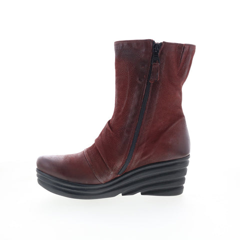 Miz Mooz Zone M50208-103-6345 Womens Burgundy Leather Casual Dress Boots