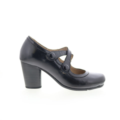 MIz Mooz Sonoma M51109-101-6002 Womens Black Leather Pumps Heels Shoes