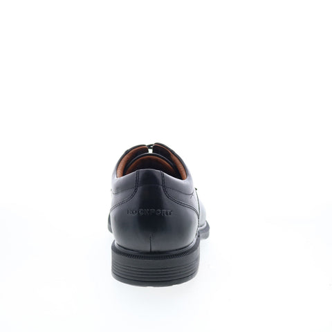 Rockport Dressports Luxe Plain Toe OX Mens Black Wide Oxfords Casual Shoes