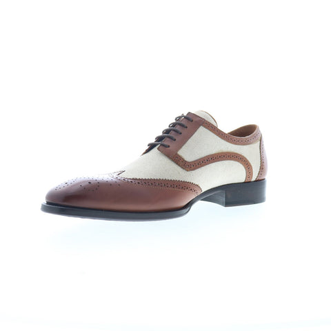 Mezlan M Wingtip Mens Brown Leather Oxfords Wingtip & Brogue Shoes