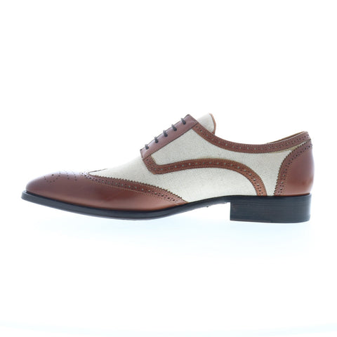 Mezlan M Wingtip Mens Brown Leather Oxfords Wingtip & Brogue Shoes