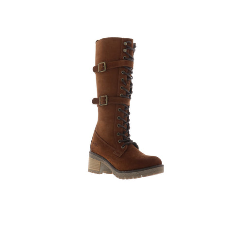 Bos. & Co. Mace Womens Brown Suede Lace Up Knee High Boots
