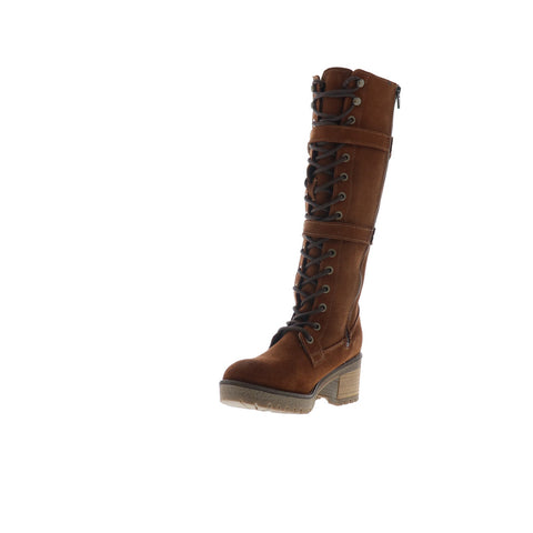 Bos. & Co. Mace Womens Brown Suede Lace Up Knee High Boots