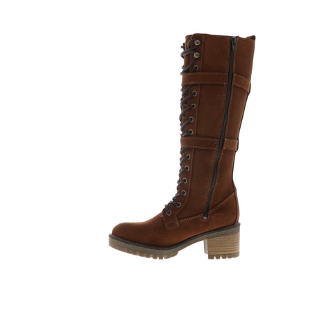 Bos. & Co. Mace Womens Brown Suede Lace Up Knee High Boots