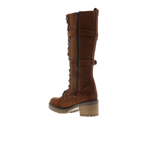 Bos. & Co. Mace Womens Brown Suede Lace Up Knee High Boots