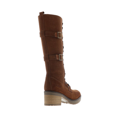 Bos. & Co. Mace Womens Brown Suede Lace Up Knee High Boots