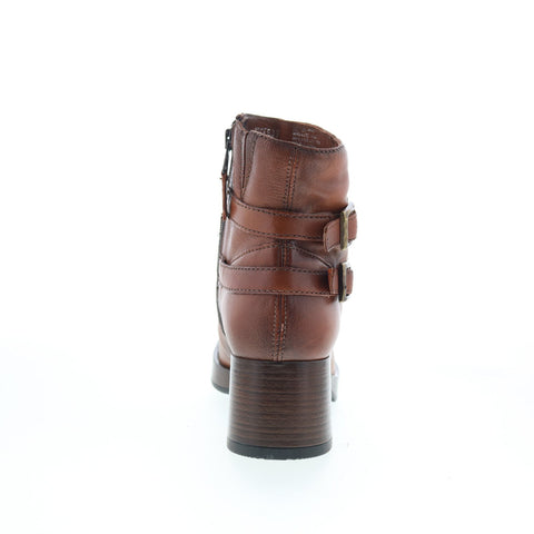 Miz Mooz Macee Womens Brown Leather Zipper Ankle & Booties Boots