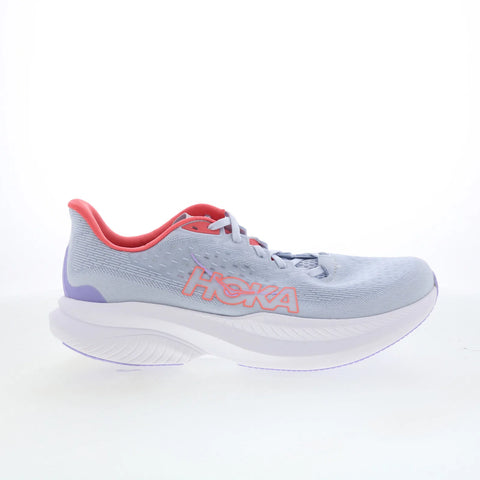 Hoka Mach 6 1147810-PLDS Womens Gray Mesh Lace Up Athletic Running Shoes