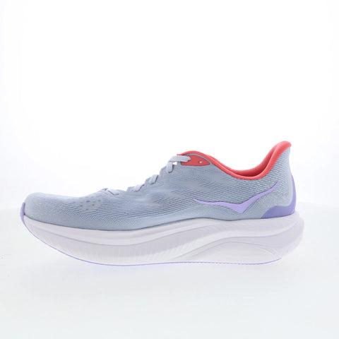 Hoka Mach 6 1147810-PLDS Womens Gray Mesh Lace Up Athletic Running Shoes