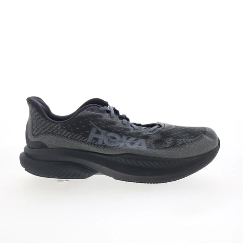 Hoka Mach 6 Wide 1147833-BCKT Mens Black Wide Mesh Athletic Running Shoes