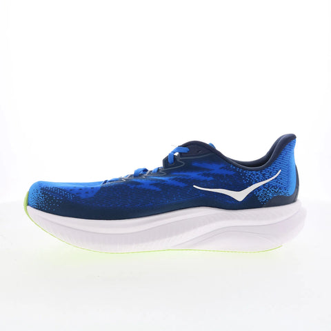 Hoka Mach 6 Wide 1147833-ECC Mens Blue Wide Mesh Athletic Running Shoes