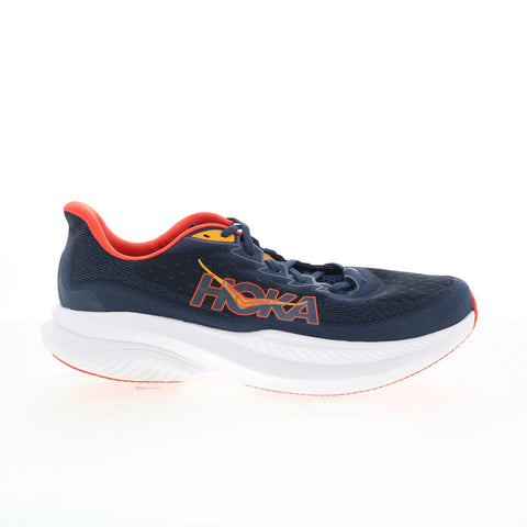 Hoka Mach 6 Wide 1147833-VLD Mens Blue Wide Canvas Athletic Running Shoes