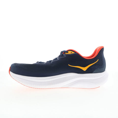 Hoka Mach 6 Wide 1147833-VLD Mens Blue Wide Canvas Athletic Running Shoes