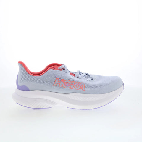 Hoka Mach 6 Wide 1147834-PLDS Womens Gray Wide Mesh Athletic Running Shoes
