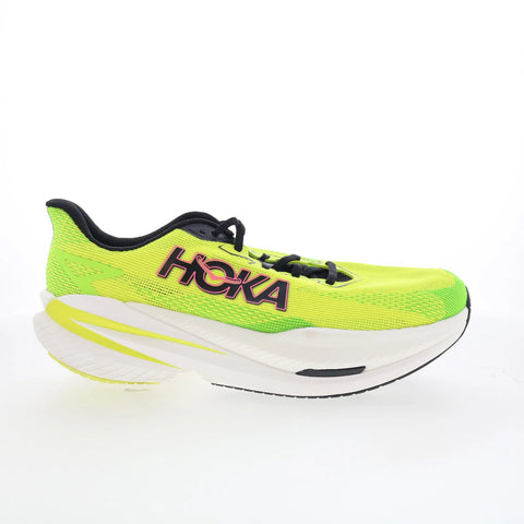 Hoka Mach X 3 Wide 1168871-NNHK Mens Yellow Wide Mesh Athletic Running Shoes