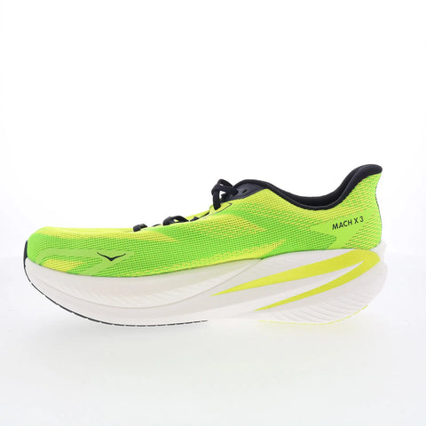 Hoka Mach X 3 Wide 1168871-NNHK Mens Yellow Wide Mesh Athletic Running Shoes