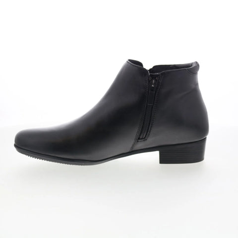 Trotters Mae T1762-001 Womens Black Leather Zipper Ankle & Booties Boots