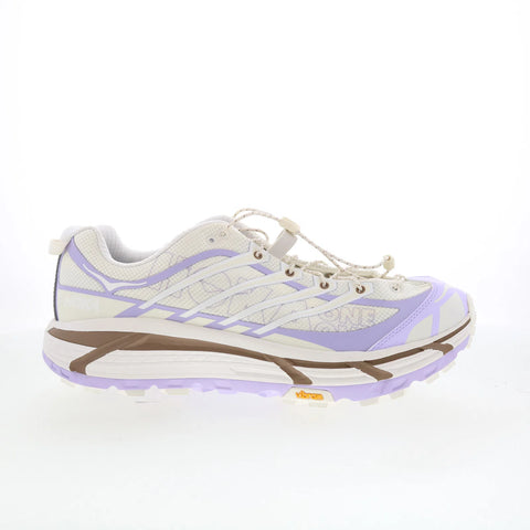 Hoka Mafate Three2 Wordmark 1175490-ASF Mens Beige Athletic Hiking Shoes