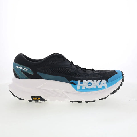 Hoka Mafate X 1161990-BKSK Mens Black Mesh Lace Up Athletic Hiking Shoes