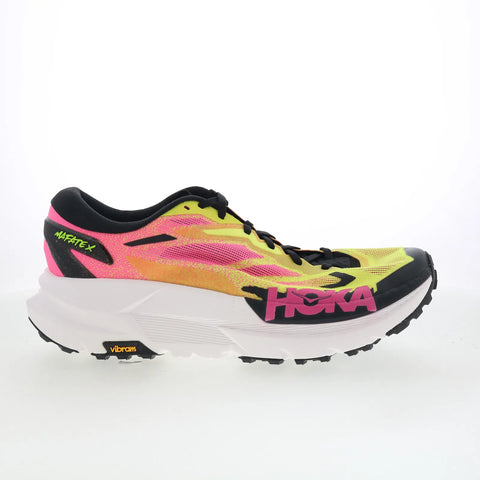 Hoka Mafate X 1161990-NNH Mens Pink Mesh Lace Up Athletic Hiking Shoes