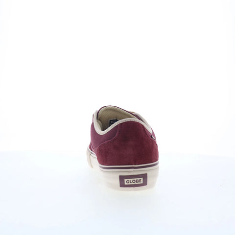 Globe Mahalo GBMAHALO Mens Burgundy Suede Skate Inspired Sneakers Shoes