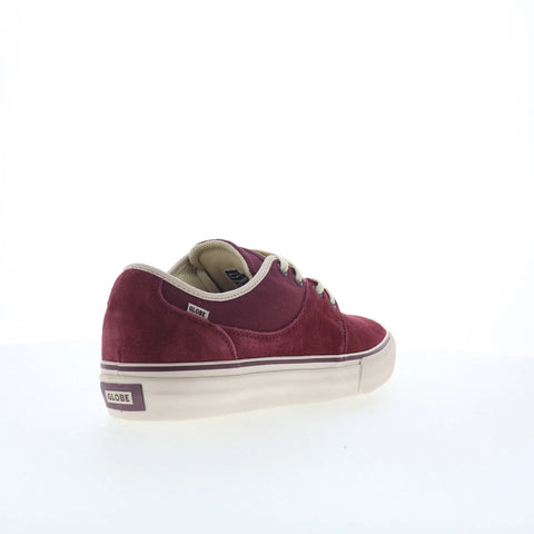 Globe Mahalo GBMAHALO Mens Burgundy Suede Skate Inspired Sneakers Shoes