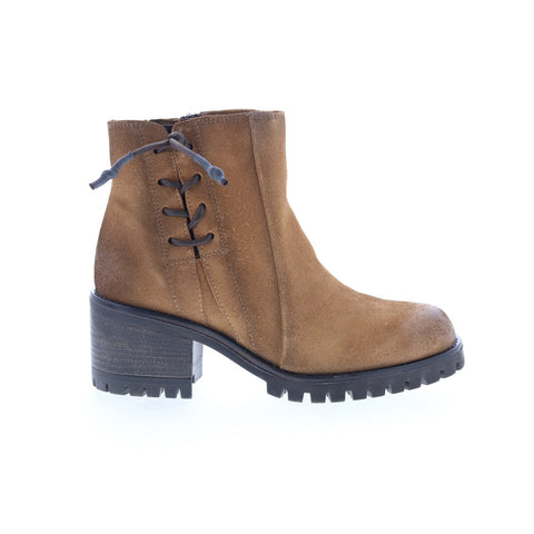 Miz Mooz Maiden Womens Brown Suede Zipper Ankle & Booties Boots