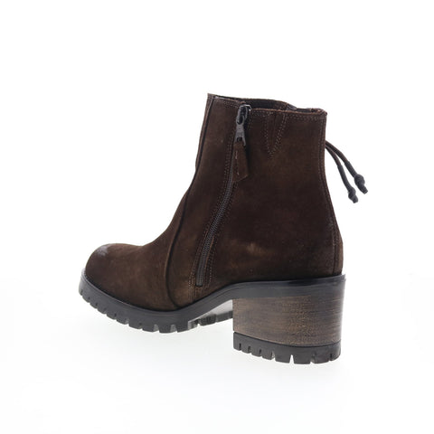Miz Mooz Maiden Womens Brown Suede Zipper Ankle & Booties Boots