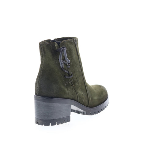 Miz Mooz Maiden Womens Green Suede Zipper Ankle & Booties Boots