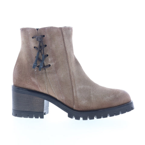 Miz Mooz Maiden Womens Gray Suede Zipper Ankle & Booties Boots