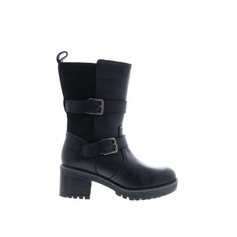 Bos. & Co. Maise Womens Black Suede Zipper Casual Dress Boots