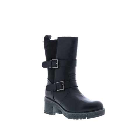 Bos. & Co. Maise Womens Black Suede Zipper Casual Dress Boots