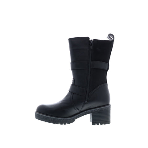 Bos. & Co. Maise Womens Black Suede Zipper Casual Dress Boots