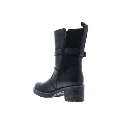 Bos. & Co. Maise Womens Black Suede Zipper Casual Dress Boots