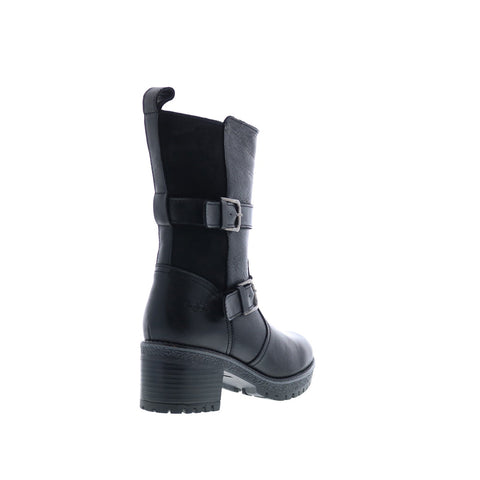 Bos. & Co. Maise Womens Black Suede Zipper Casual Dress Boots