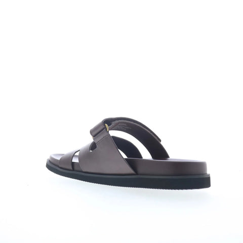 Steve Madden Maiven MAIV01M1 Mens Brown Leather Strap Slides Sandals Shoes