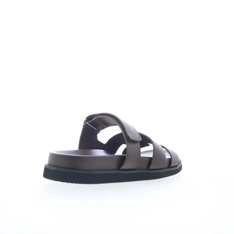 Steve Madden Maiven MAIV01M1 Mens Brown Leather Strap Slides Sandals Shoes