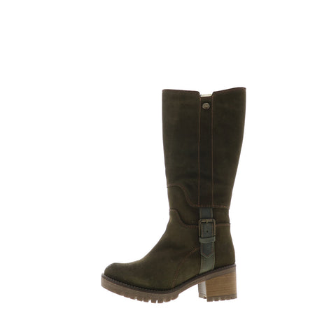 Bos. & Co. Major Womens Green Suede Zipper Casual Dress Boots