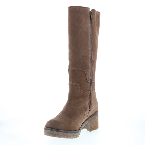 Bos. & Co. Major Womens Brown Suede Zipper Casual Dress Boots