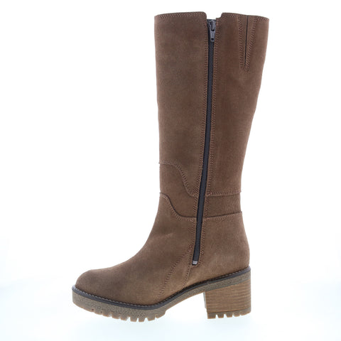 Bos. & Co. Major Womens Brown Suede Zipper Casual Dress Boots