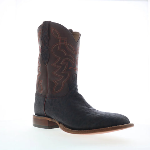 Tony Lama Maldor Elephant Square Toe Made In USA Mens Brown Narrow Boots