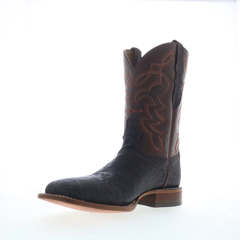 Tony Lama Maldor Elephant Square Toe Made In USA Mens Brown Narrow Boots