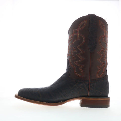 Tony Lama Maldor Elephant Square Toe Made In USA Mens Brown Narrow Boots