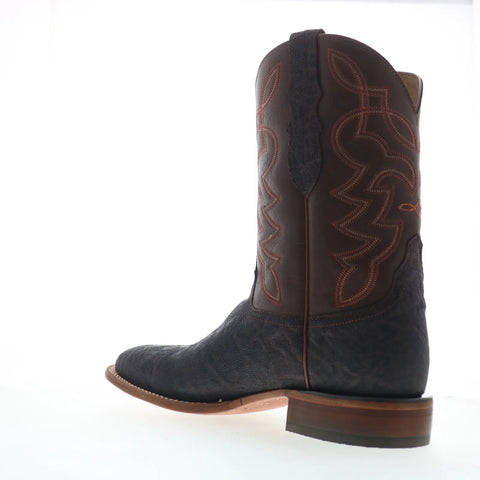 Tony Lama Maldor Elephant Square Toe Made In USA Mens Brown Narrow Boots
