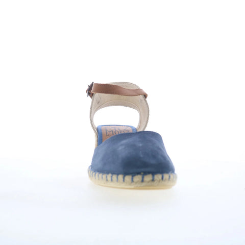 Miz Mooz Malena Womens Blue Suede Hook & Loop Wedges Sandals Shoes