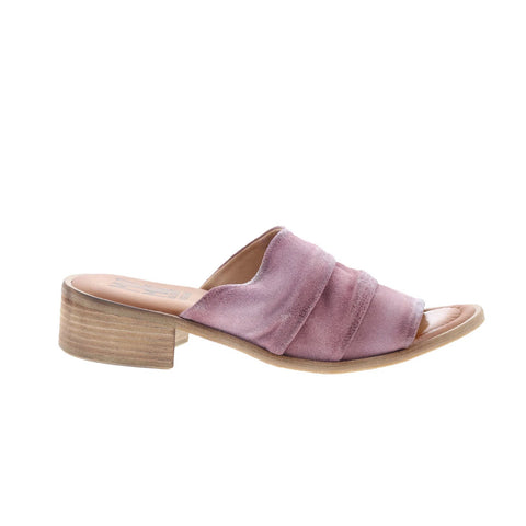 Miz Mooz Mali Womens Purple Leather Slip On Heeled Sandals Shoes